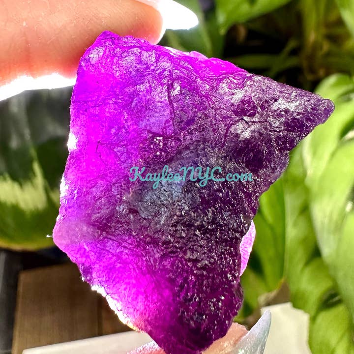 KayleeNYC - Wholesale Spiritual Stone/Crystal - 2 Lbs Natural Raw Purple Fluorite Crystal Healing Energy