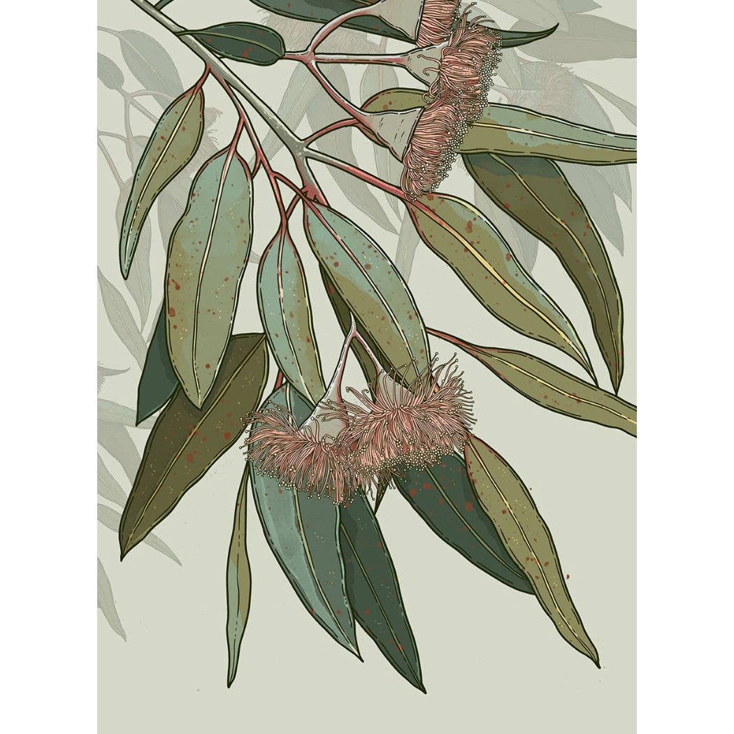 Banksia Blue Studio – Großhandel Kunstdruck – „Kooyong“ |Australischer Eukalyptus-Druck - Portrait0