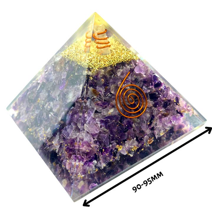 Protection EMF du générateur d'énergie pyramide d'orgone d'améthyste pour la vente par Hawthorn Organics