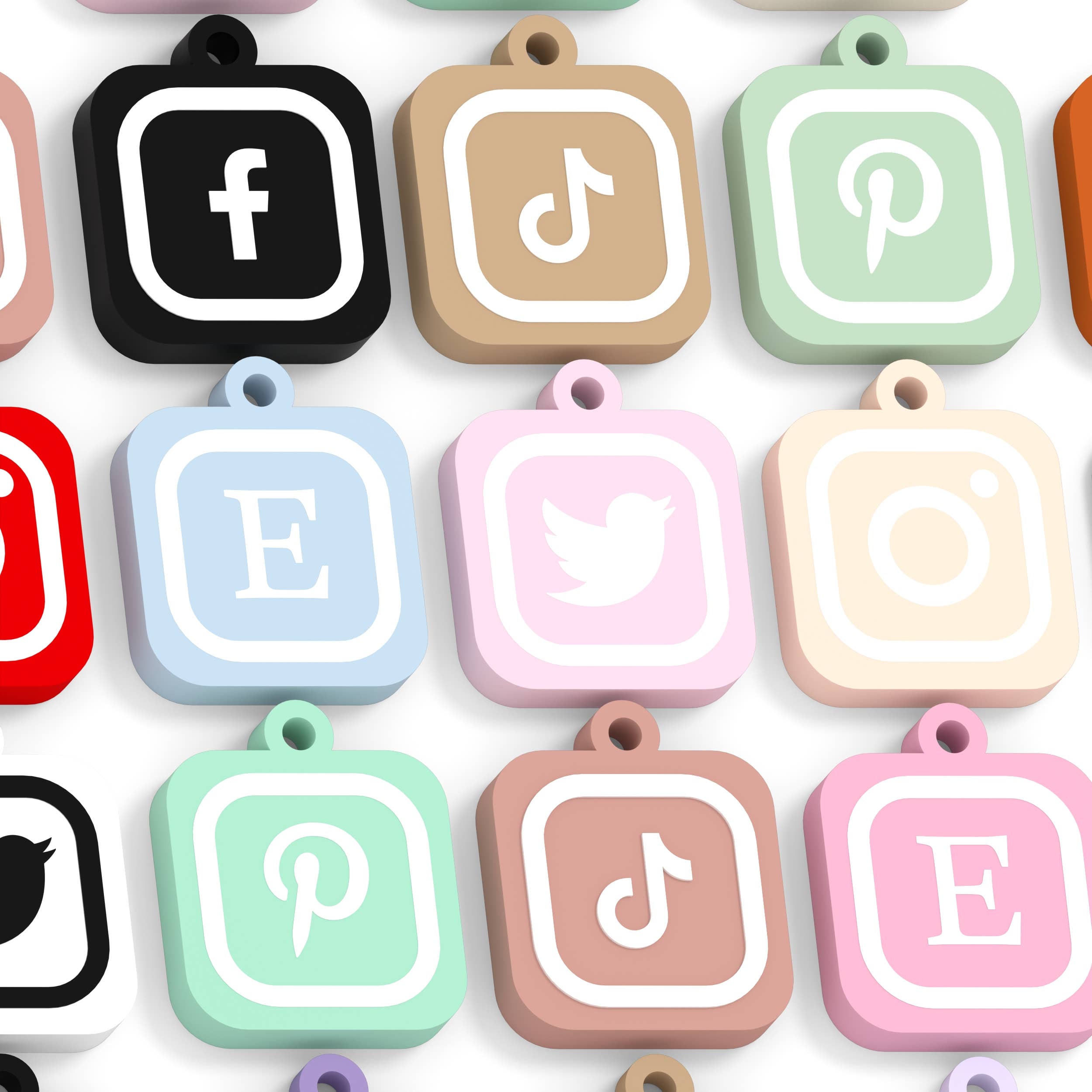 The Cotton & Canvas Co. - Vente Porte-clés – unisexe - Porte-clés numérique scannable pour les réseaux sociaux, NFC, carte de visite1