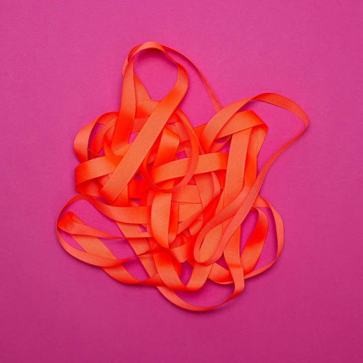 My Pretty Circus - Wholesale Ribbon - Gift Wrapping - Neon orange gift ribbon, neon ribbon, easy to tie4