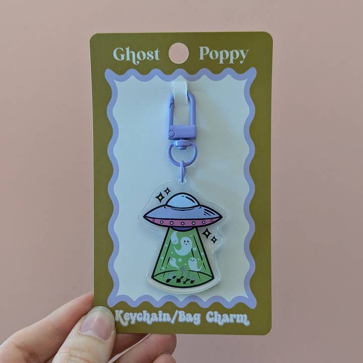I Believe in Ghosts Keychain + Bag Charm for wholesale by Ghost Poppy