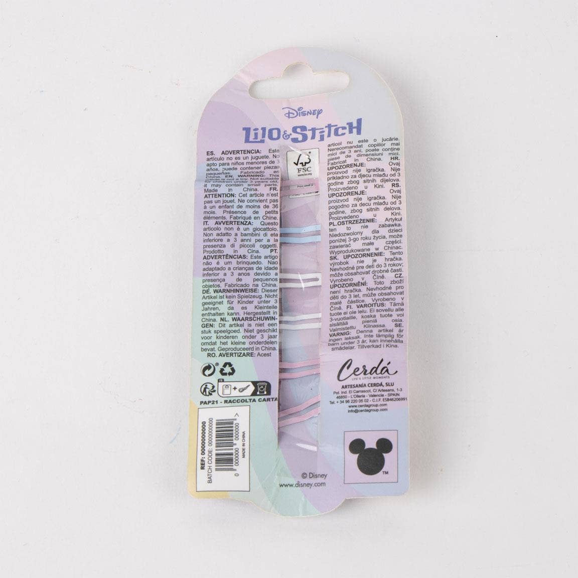 Mastoys, S.L. - Wholesale Hair Accessories Set - Kids - HAIR ACCESSORIES CLIPS 6 PIECES STITCH - 25000036822