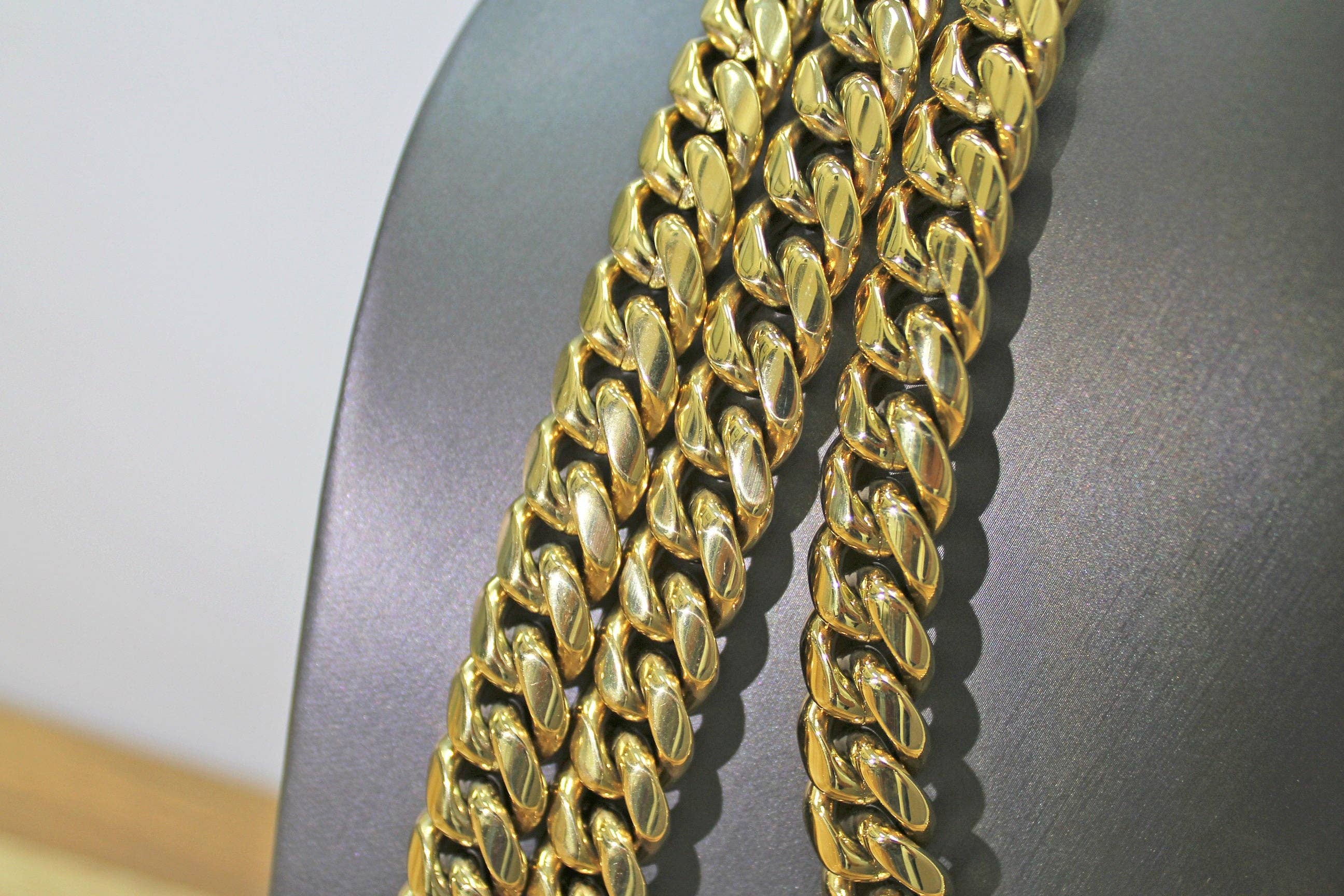 Catena Cubana Miami In Oro 14k: 2,90 Mm/3,70 Mm - Foto 4