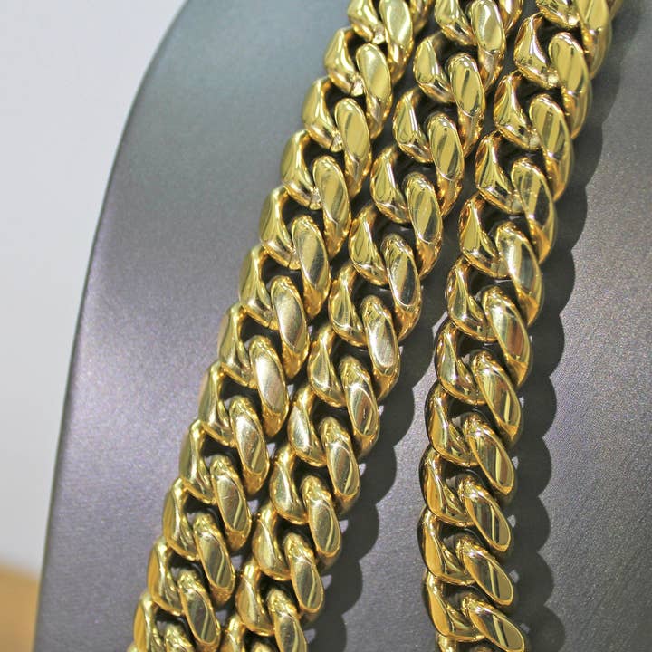 Catena Cubana Miami In Oro 14k: 2,90 Mm/3,70 Mm - Foto 4