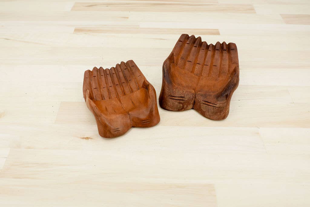 Gitzell FairTrade - Wholesale Decorative Tabletop Object - Wooden Hands, double3