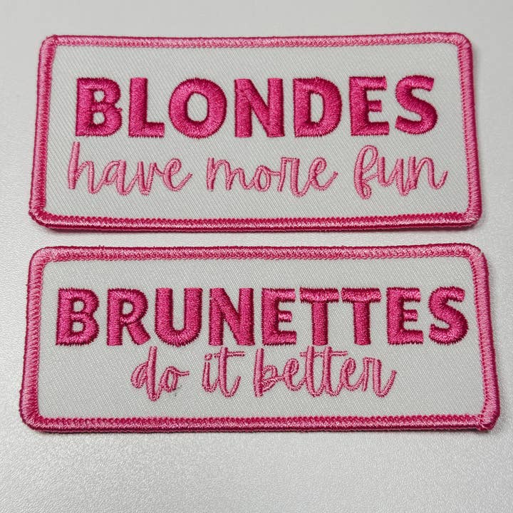 TEELUX - Wholesale Patch - 4" Blondes Have More Fun - Embroidered Hat Patch1