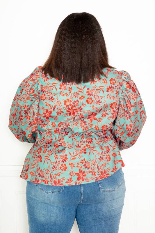MULTI VOLUMINOUS TOP WITH WAIST TIE for wholesale on Faire3