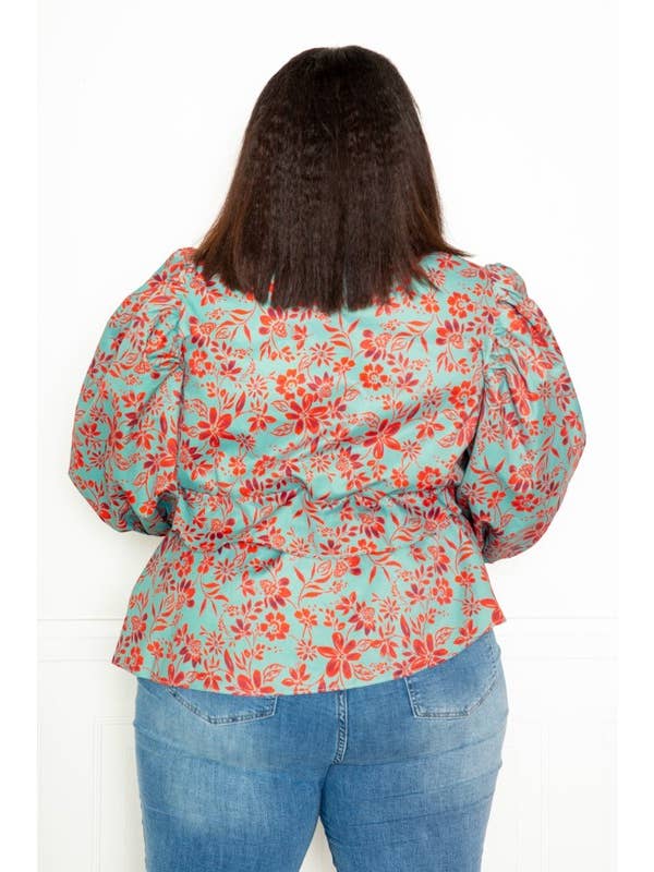 MULTI VOLUMINOUS TOP WITH WAIST TIE for wholesale on Faire3