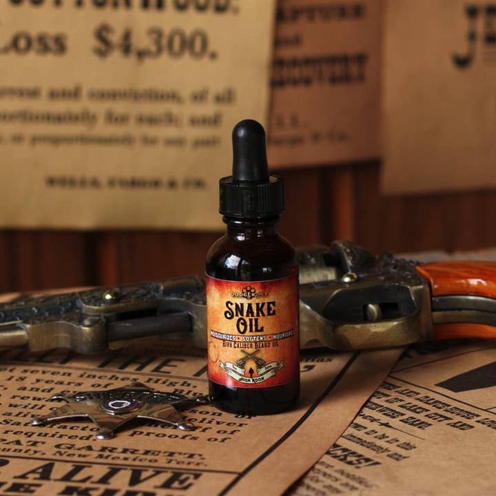 Dodge City - Vente Produit structurant pour la barbe - 1 oz. Huile à barbe - High Noon (pin, cèdre, cuir)1