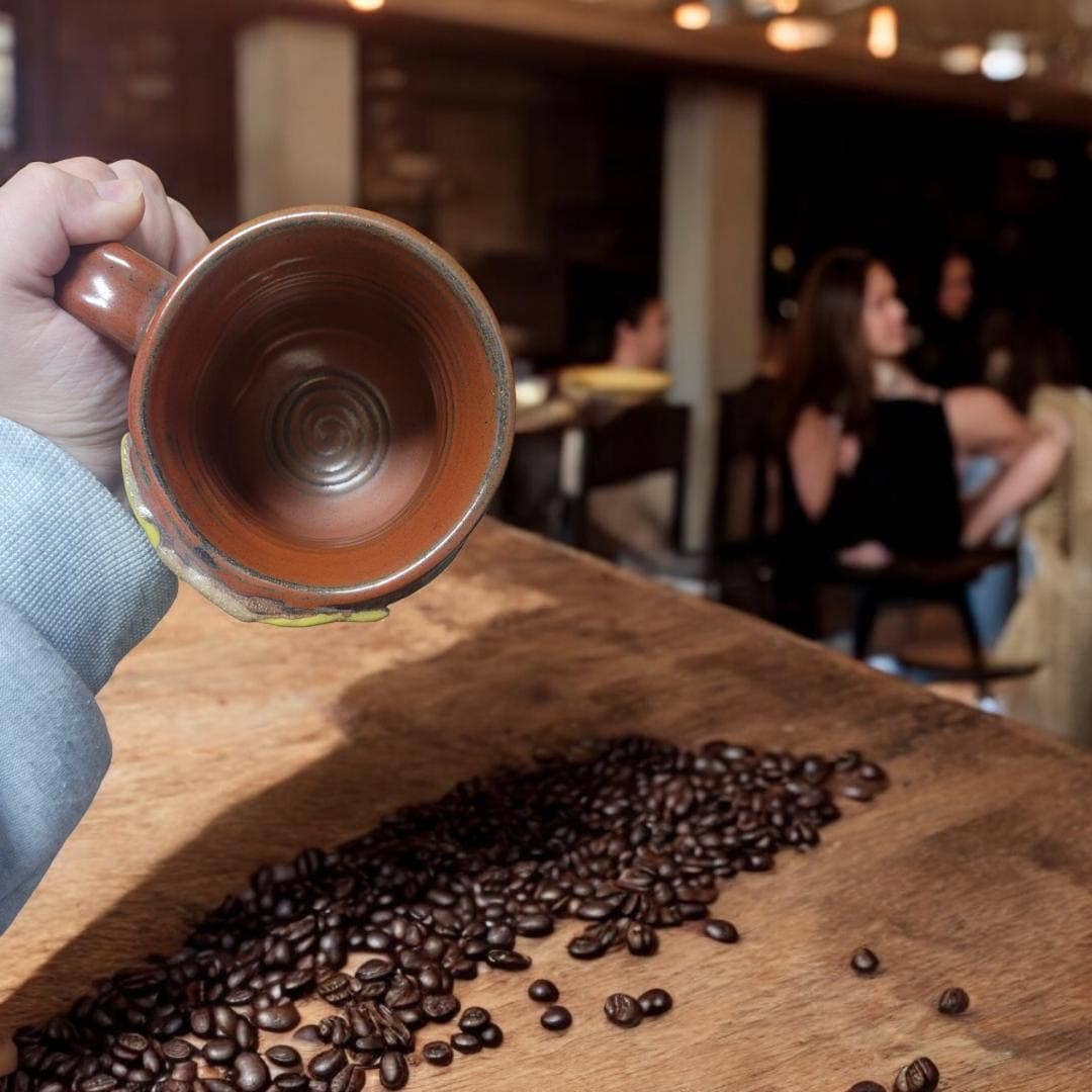 MudWorks Pottery - Wholesale Coffee Mug - Sunflower Mug5