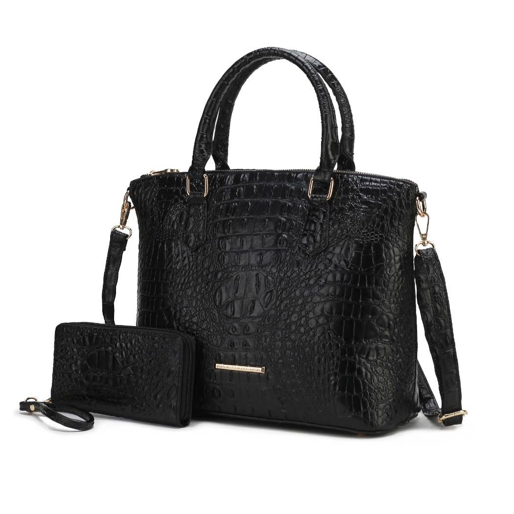 MKF Collection - Wholesale Tote Bag - Women's - MKF Collection Liora Croc Embossed Tote and Set Handbag.0