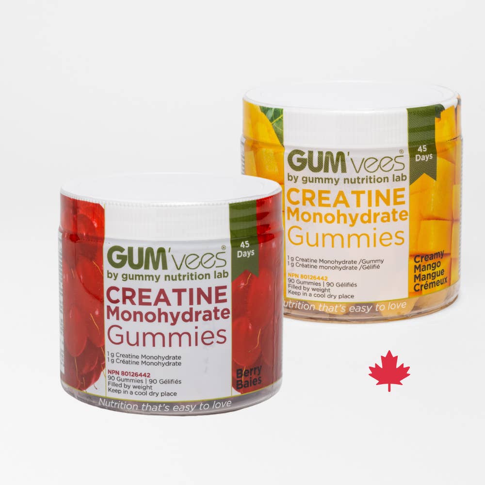 GUM'vees - Vendita all'ingrosso Vitamine/integratori orali - Gummies alla creatina - Barattolo da 90 caramelle