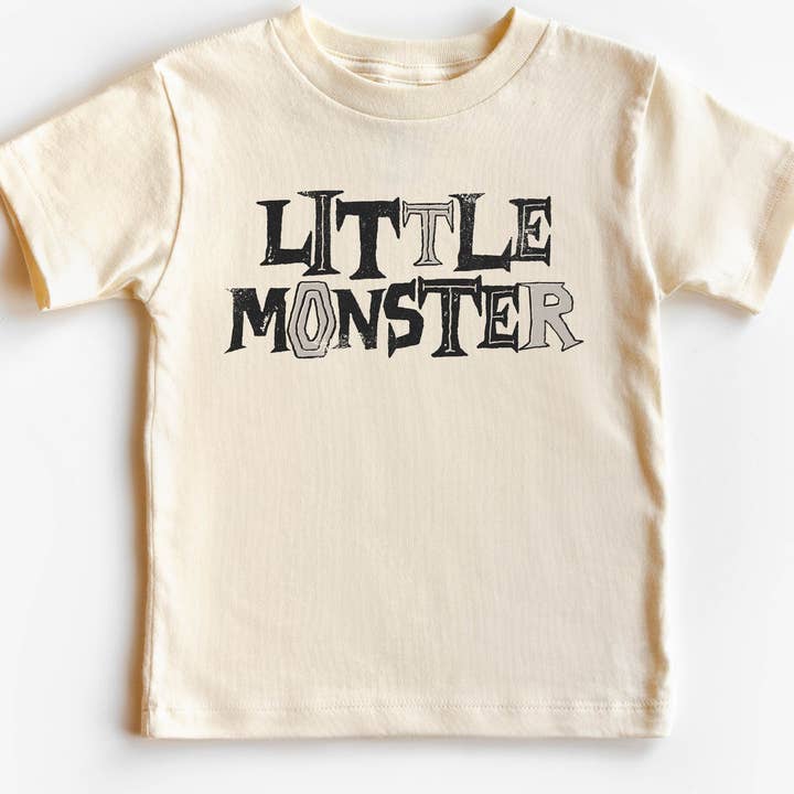 Kids Halloween Shirt Little Monster Graphic Tee For Toddler for wholesale by P E T I T R U E