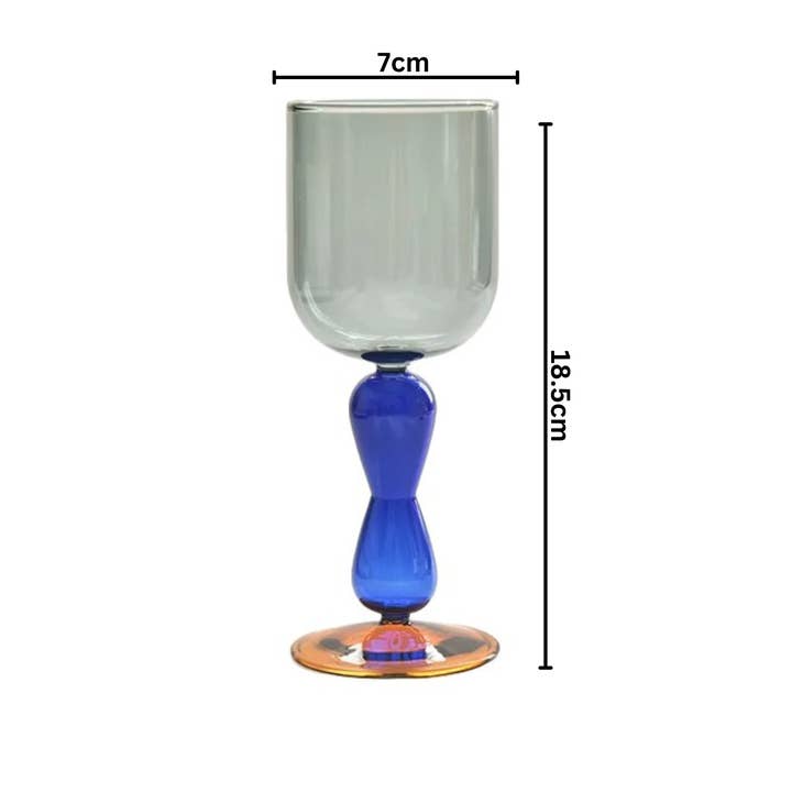 IVORE.GROUP (We cover All Import duty) - Wholesale Wine glass - Retro Color Goblet Wine Glass | Borosilicate Glass Wine Cup2