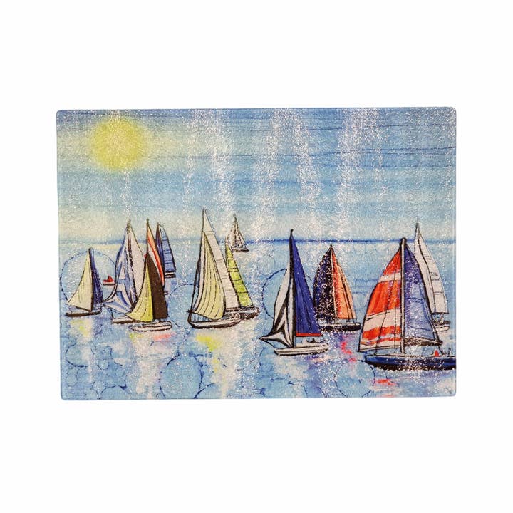 By Jo Crafts – wholesale Placemat – 83-WTS Nautical Regatta Boats Worktop Saver 16