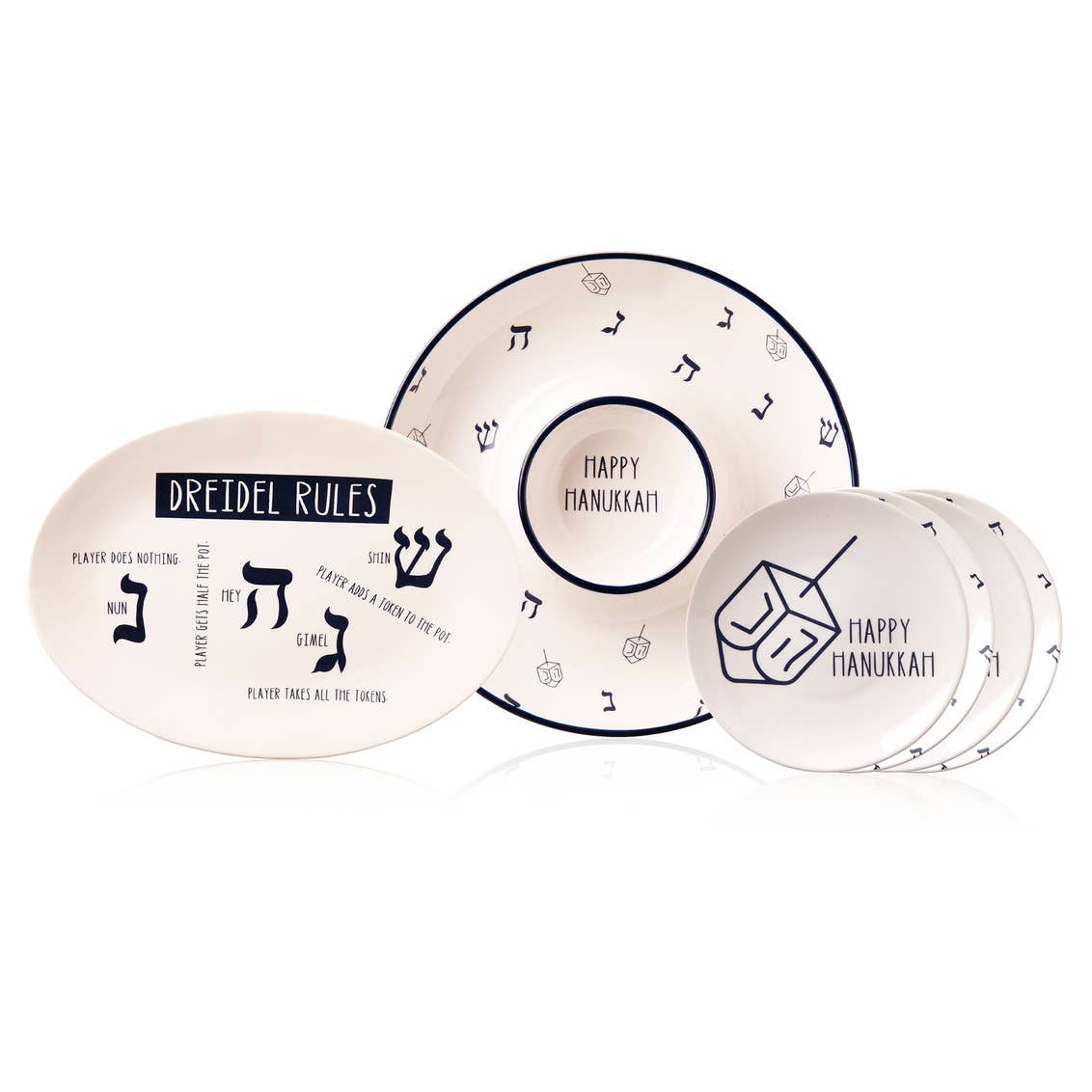 Godinger - Wholesale Appetizer Serveware - Hanukkah Chip & Dip Tray 2