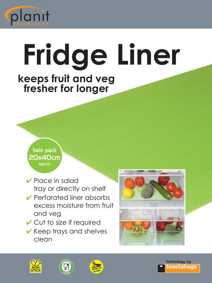 Forro para frigorífico pack de 2, mantém os alimentos mais frescos por mais tempo por atacado de Planit Products