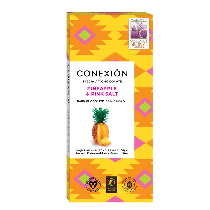 Ananás & Sal Rosa 70% por atacado de Conexión Chocolate