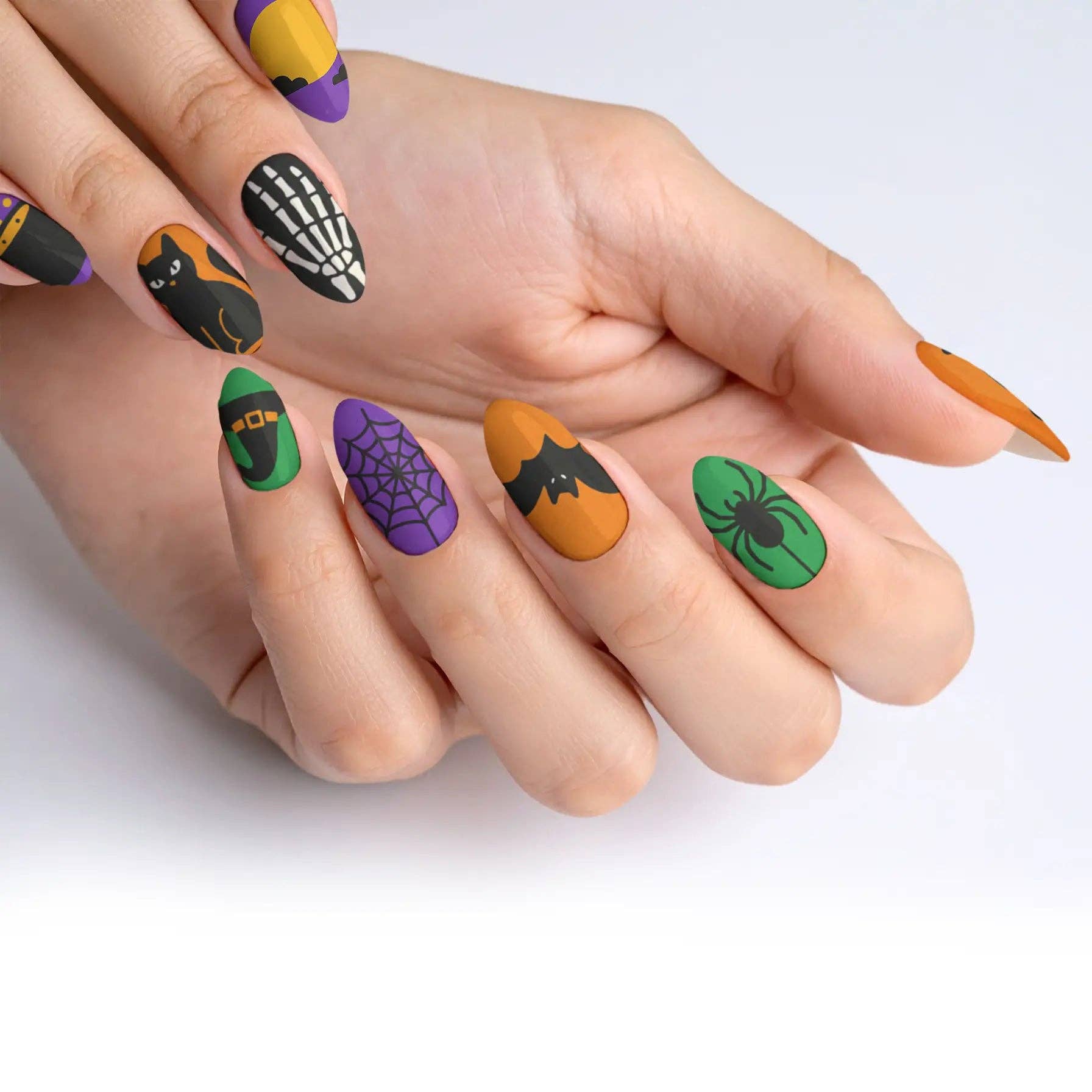 FYNE BODY - Wholesale Press-on/fake nails - Eclipse Enchantment Black Halloween Press-On Nails0