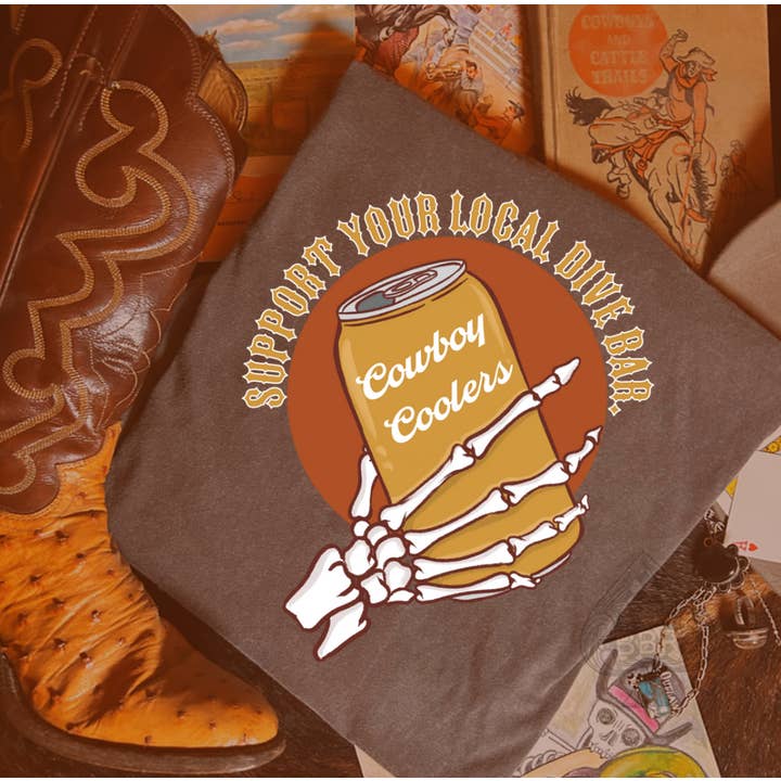 The Branded Blue Roan - Wholesale T-Shirt (Graphic) - Unisex - Local Dive Bar - Gray Graphic Tee (comfort colors)