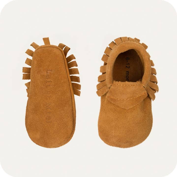 LAIT ET MIEL - Wholesale Moccasins - Kids - Camel Suede Baby Moccasin