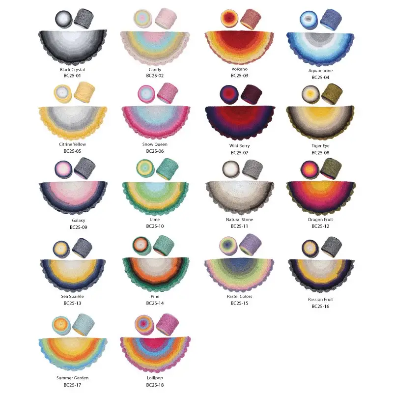 Loop'ncraft - Wholesale Yarn - Loopncraft Braidy Cake Crochet Yarn, Gradient Yarn1