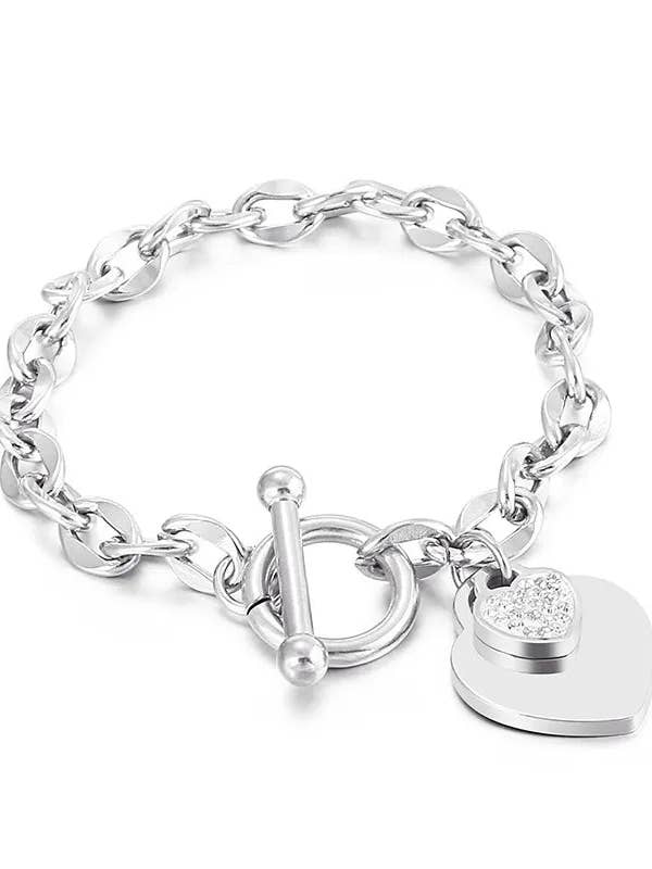 Toggle Heart Bracelet for wholesale by Nette Road Wholesale