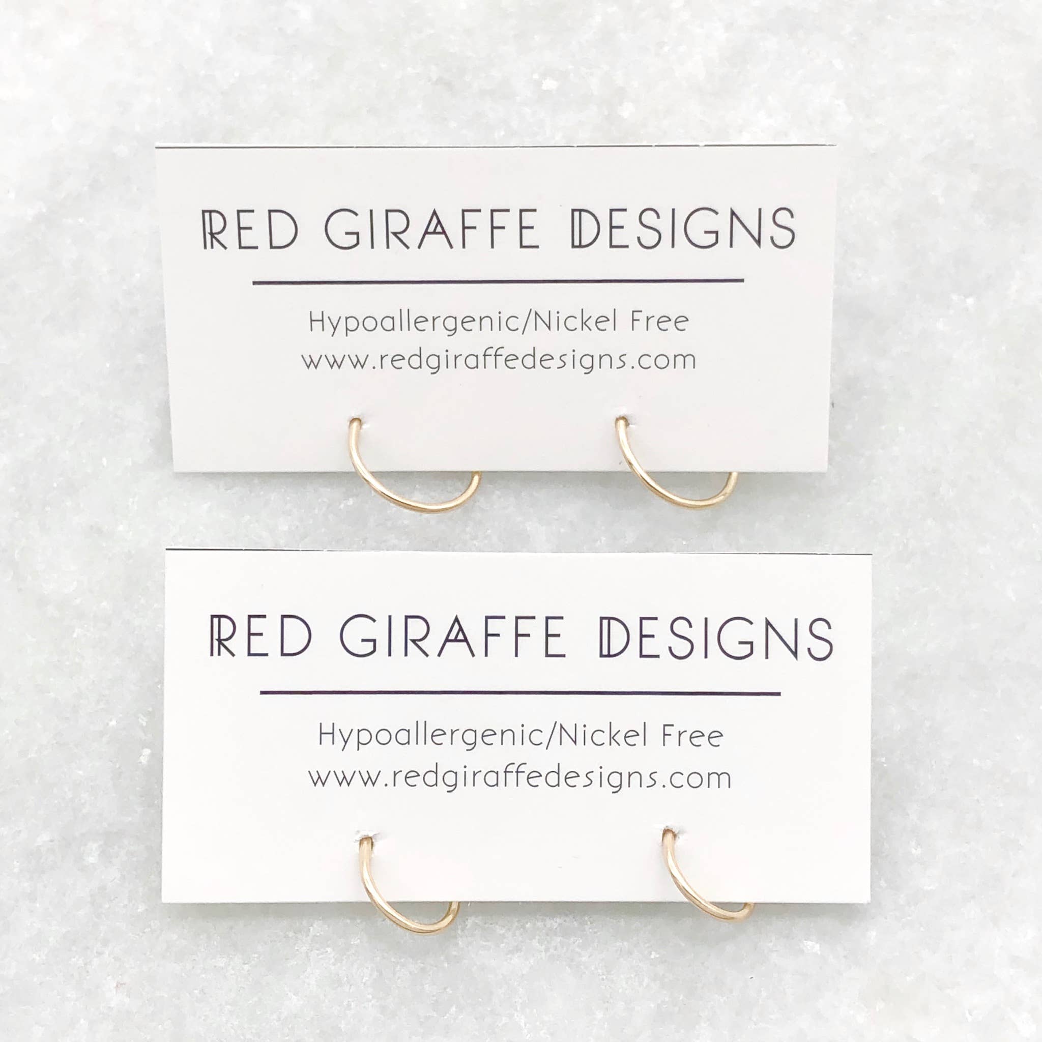 Red Giraffe Designs - Wholesale Huggie Earrings - Mini Wire Huggie Hoop Earrings2