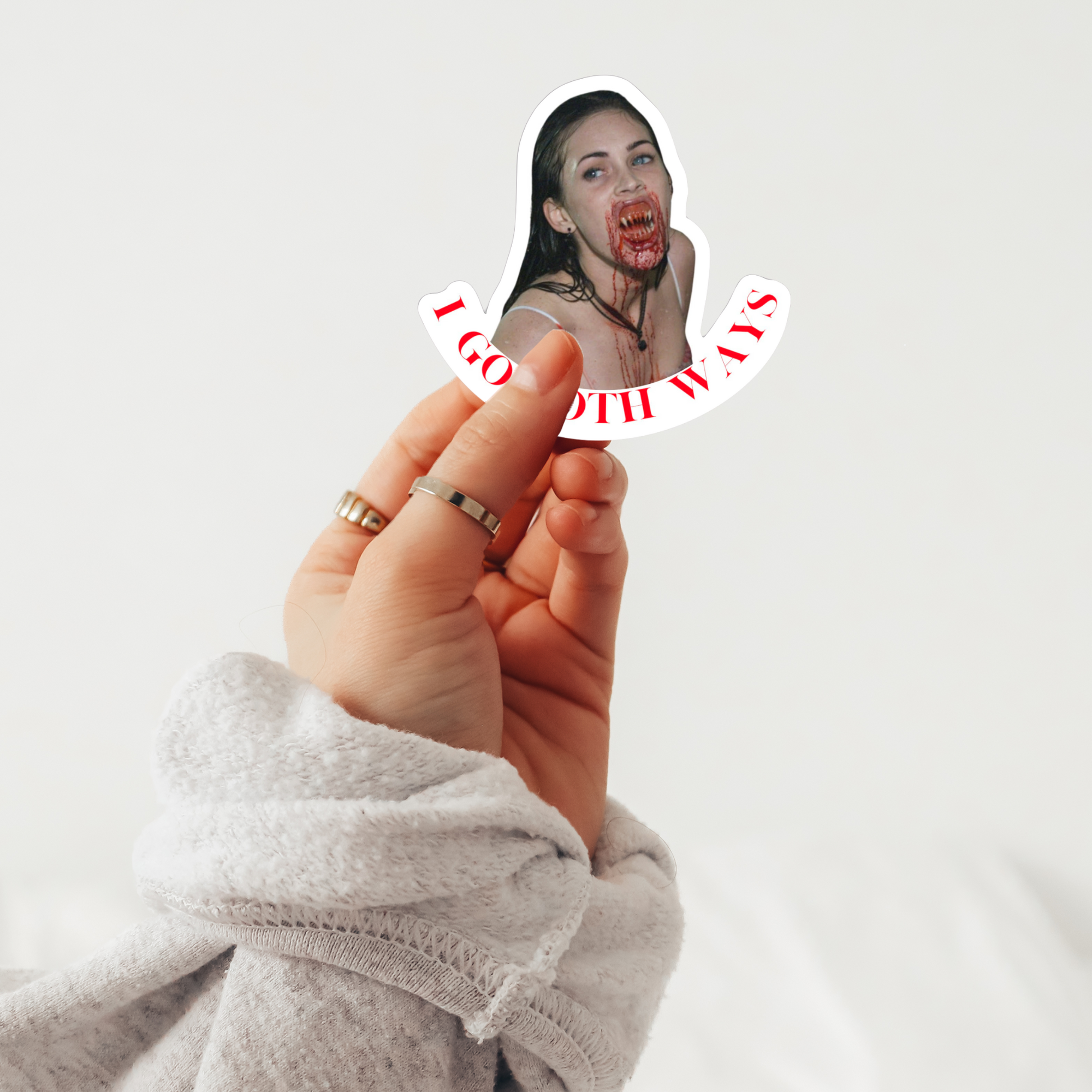 Belladonna Book Coven - Wholesale Sticker - Jennifer's Body I Go Both Ways Good For Her Sticker2