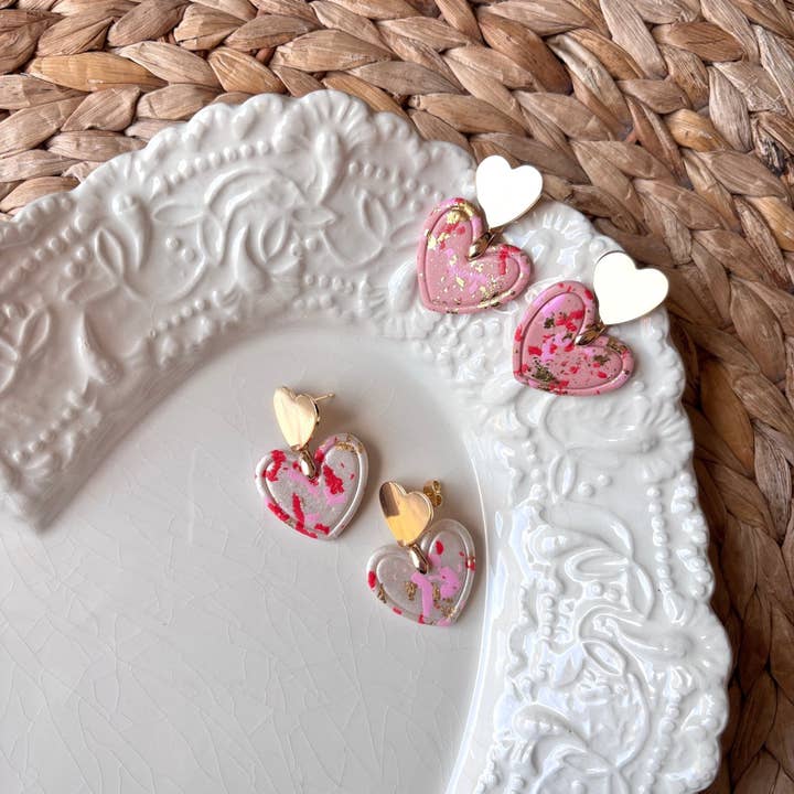 Sweetness - Earrings With Gold Heart for wholesale by Duestelle Italia