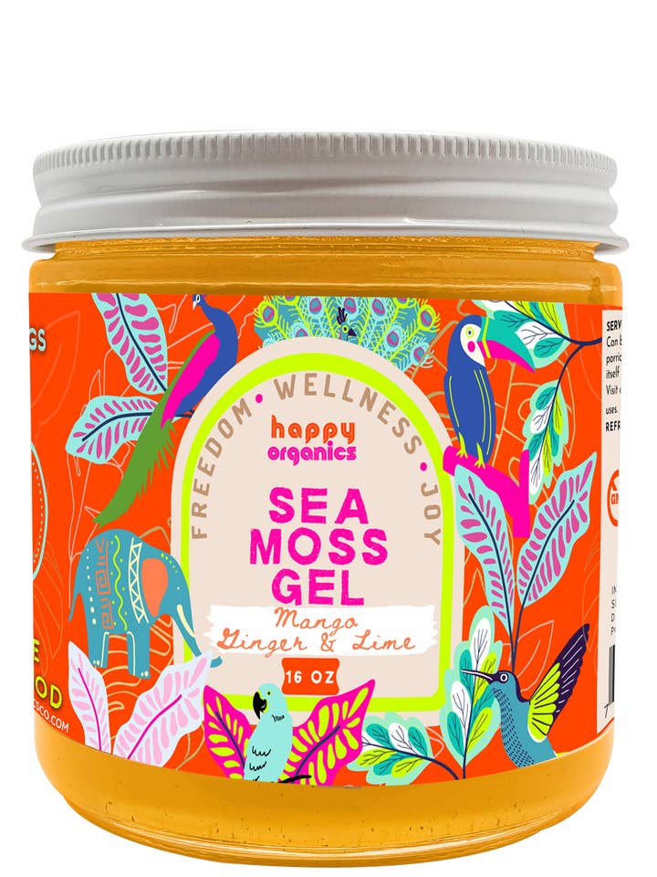 Sea Moss Gel med Mango, Ingefära & Lime för wholesale av Happy Organics