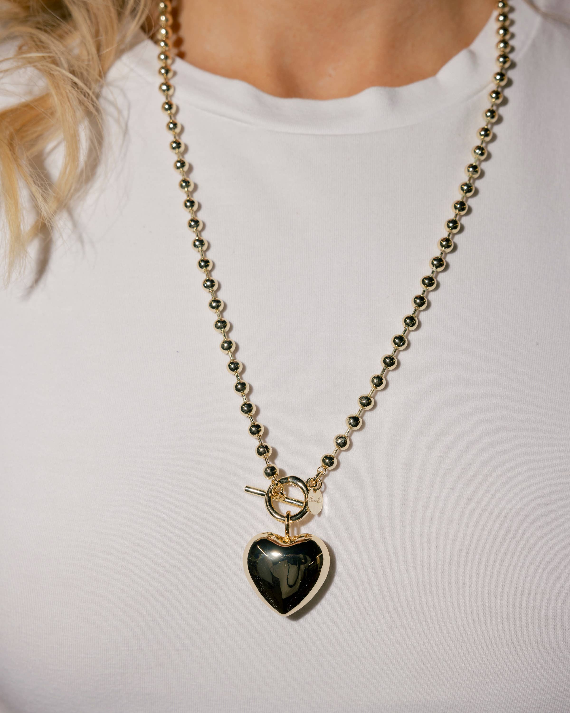 The Sis Kiss – Engroshandel Led/kæde halskæde – 5mm kuglekæde med vippe | Charm halskæde Guld & Sølv 1