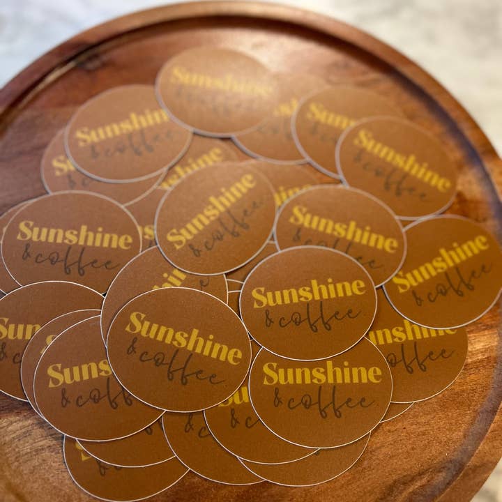 Axle Rose Co - Wholesale Sticker - Sunshine & Coffee Sticker
