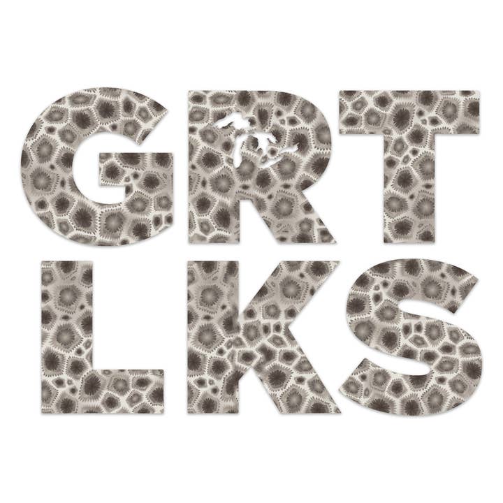 GRTLKS Specialty Decal - Petoskey Stone for wholesale by Great Lakes Proud