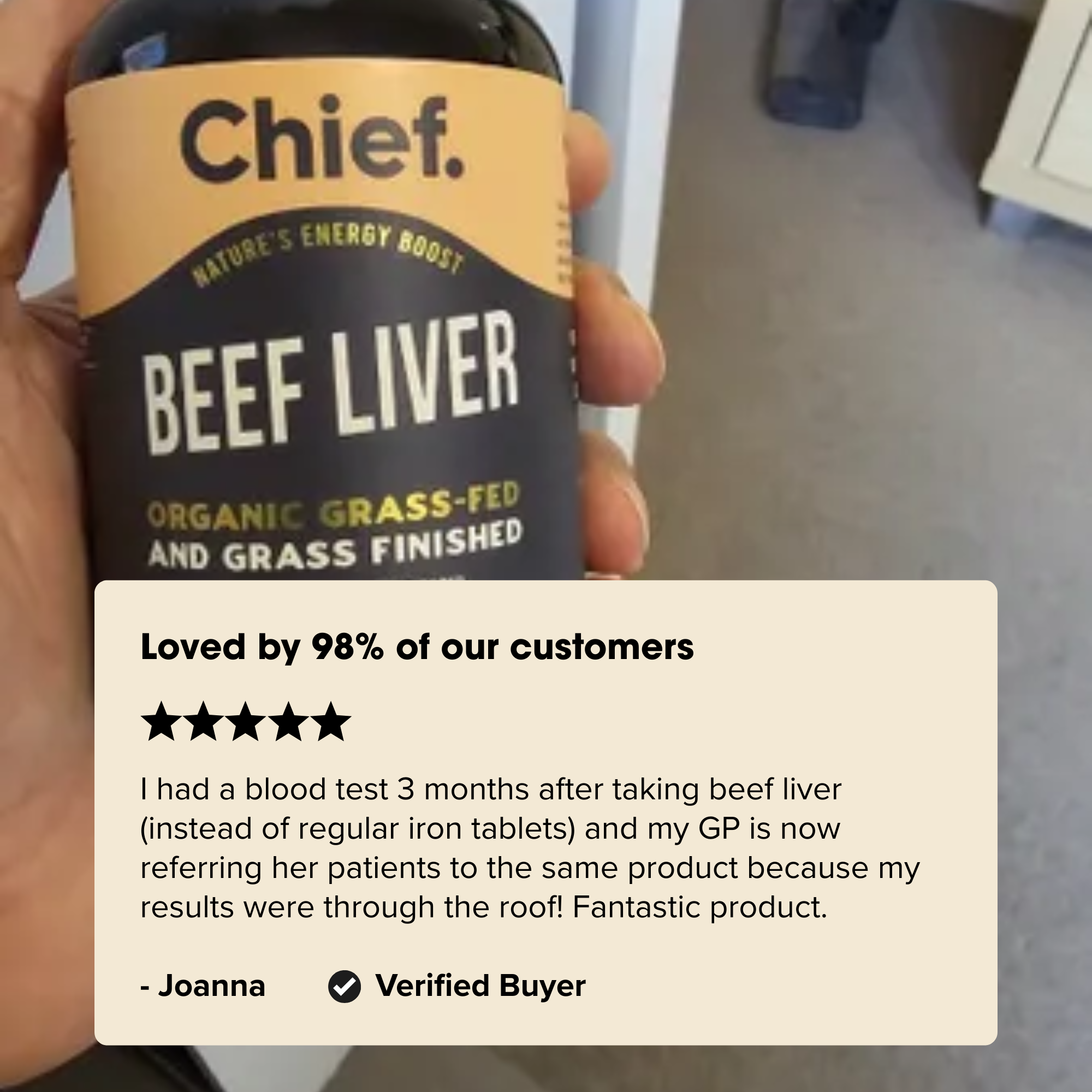 Chief Nutrition - Wholesale Oral Supplement/Vitamin - Organic Beef Liver (Energy)6