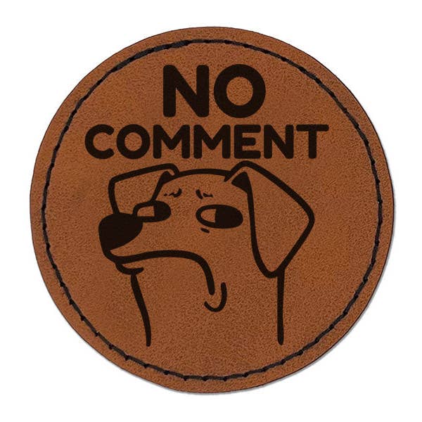 Pas de commentaire Œil Bombastique de Côté Chien Rond Patch Appliqué en Similicuir Gravé Thermocollant - 2,5 Pouces pour la vente par Sniggle Sloth
