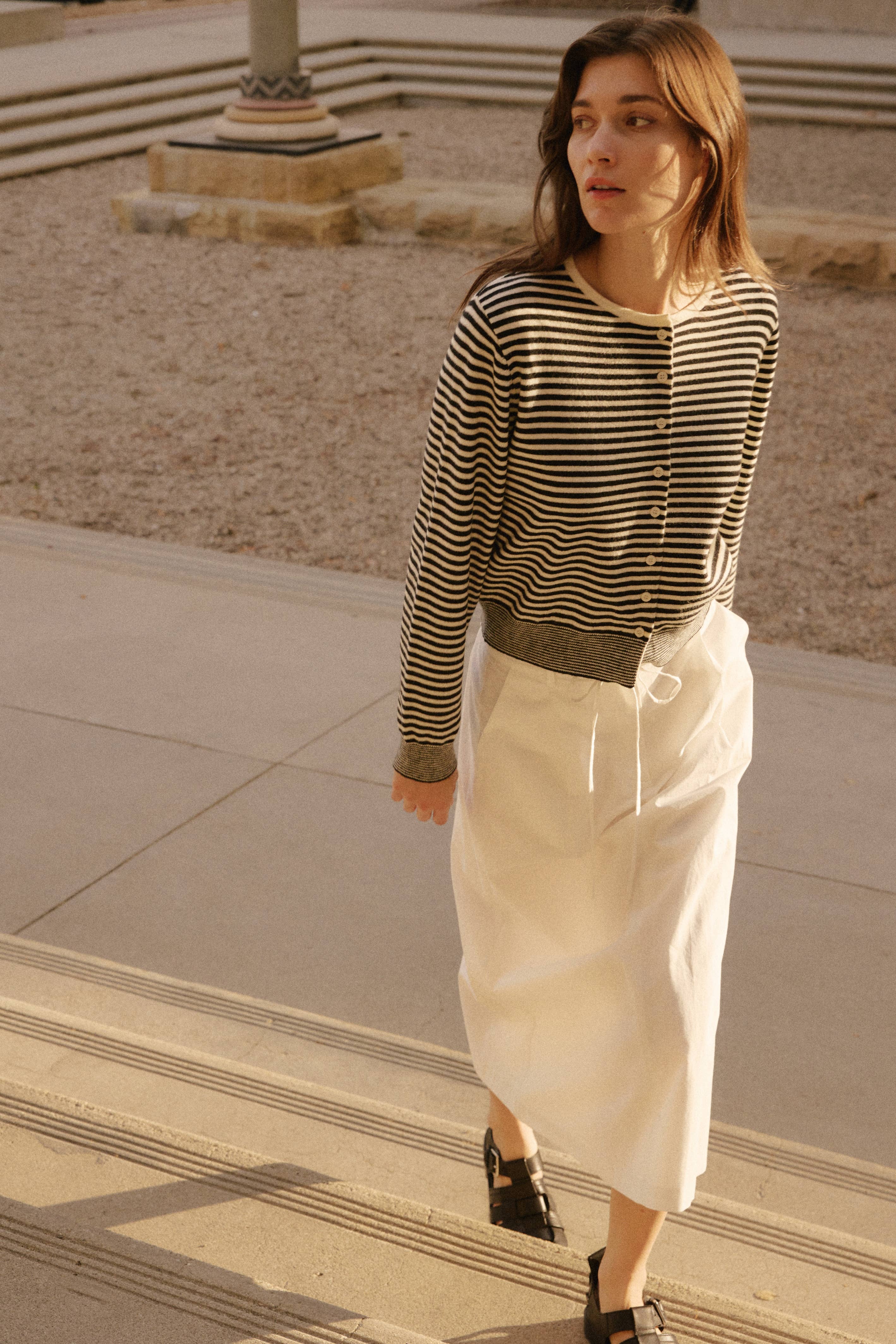 MOD REF - Wholesale Cardigan - Women's - The Montana Cardigan | Striped Button-Down Cardigan36