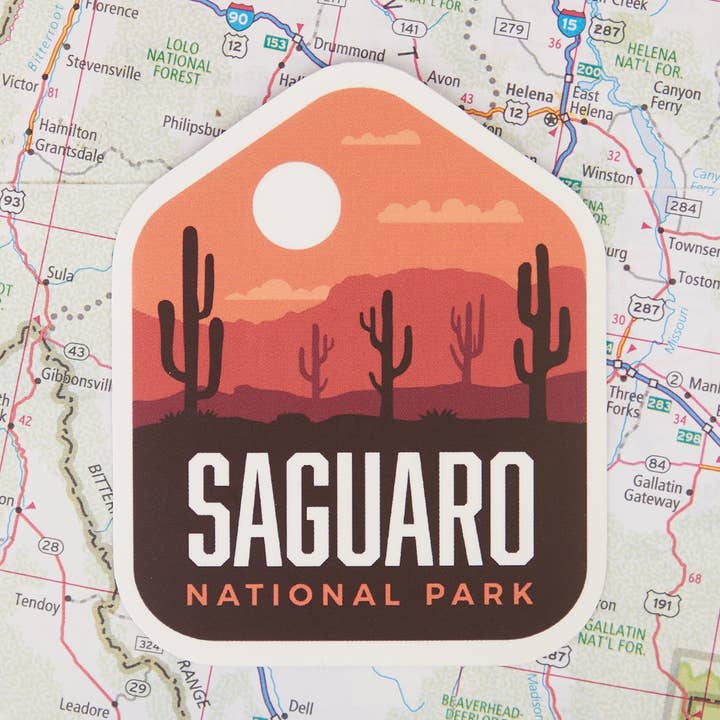 Autocollant Parc National du Saguaro pour la vente par Vagabond Heart