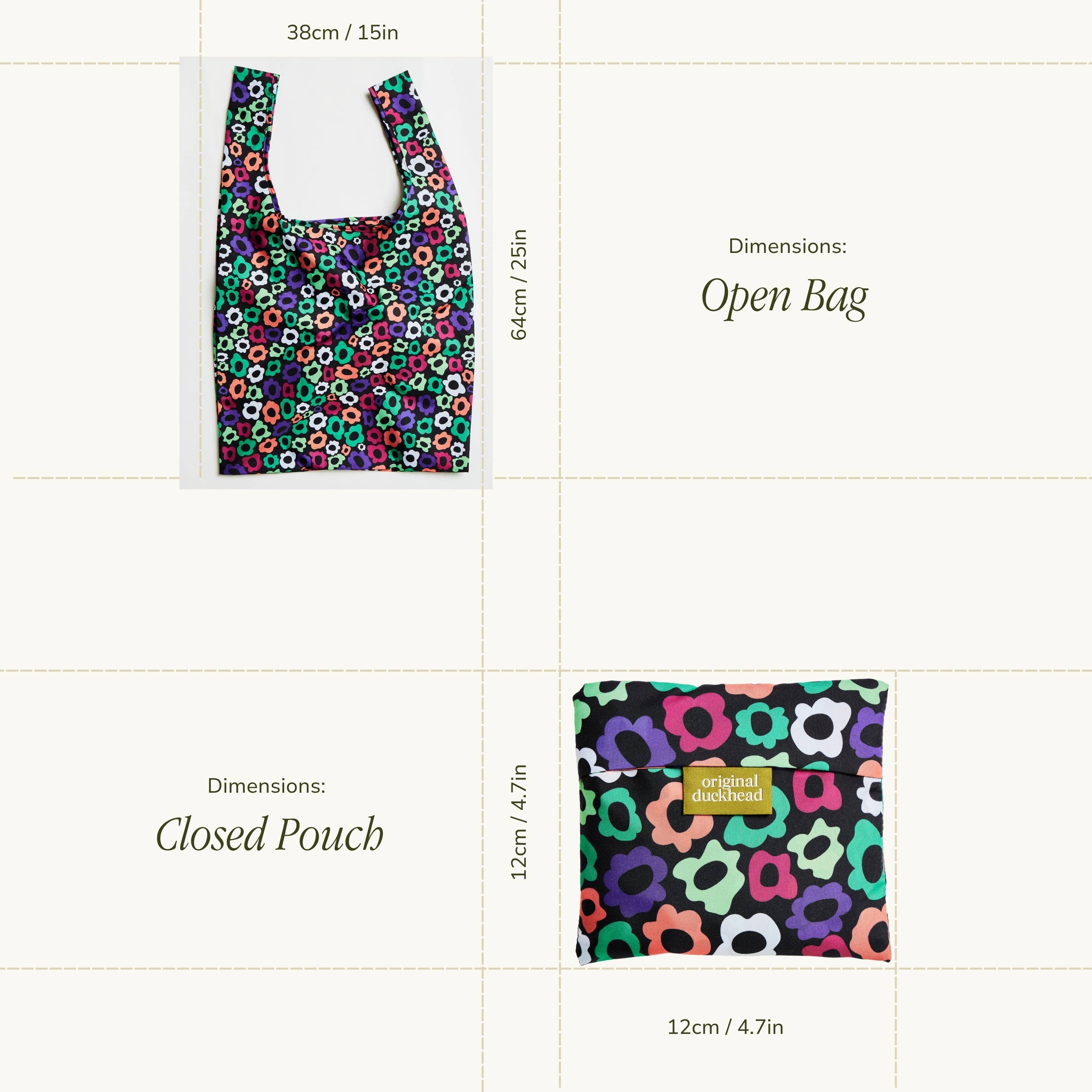 Original Duckhead USA - Wholesale Grocery/Shopping Bag - Flower Maze Print  Eco Friendly Reusable Tote Bag6
