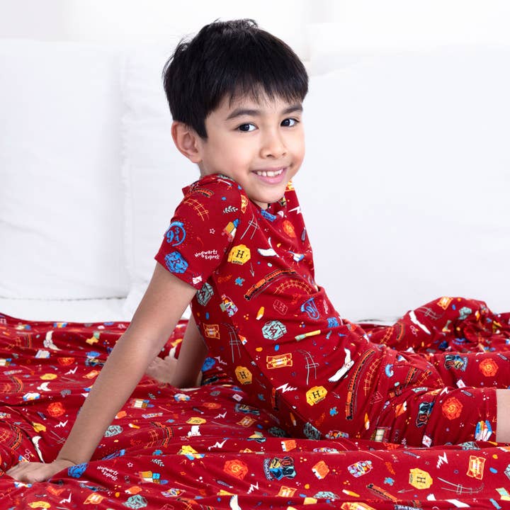 Bellabu Bear - Wholesale Sleepwear Set - Kids - Harry Potter Hogwarts Express Bamboo Kids Pajama Short Set8