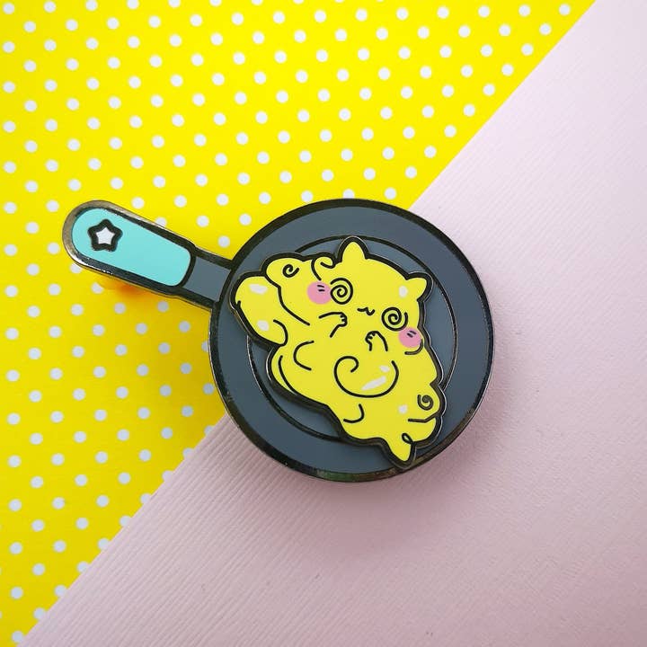 Kittynaut - Wholesale Lapel Pin/Button - Pickled Eggs In Jar - Egg Kitties - Hard Enamel Pins Series5