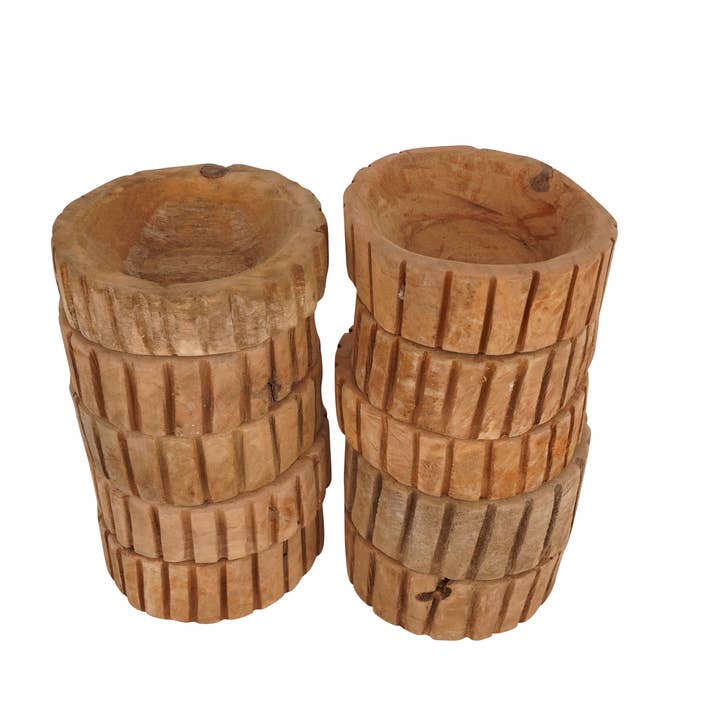 My Amigos Imports - Vente Assiettes/plats/bols de décoration - NFC-NON POUR BOUGIES-Bol Ridgy™-Non Fini-Brut-Ridgy-NFC-4 $1