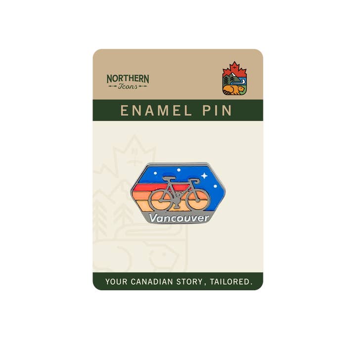 Northern Icons Canada - Wholesale Lapel pin/button - Vancouver Cycling Enamel Pin1