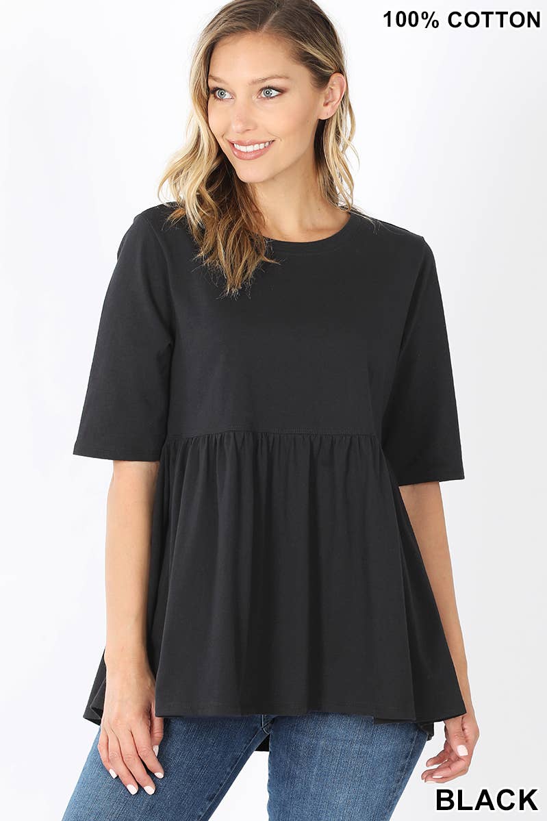 42POPS - Vendita all'ingrosso Tunica - Donna - ",,..._ Tunica in Cotone con Arricciatura a Vita Impero5