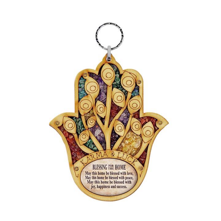 VIVID PROTECTOR - HAMSA WALL BLESSING PLAQUE for wholesale by Karma And Luck