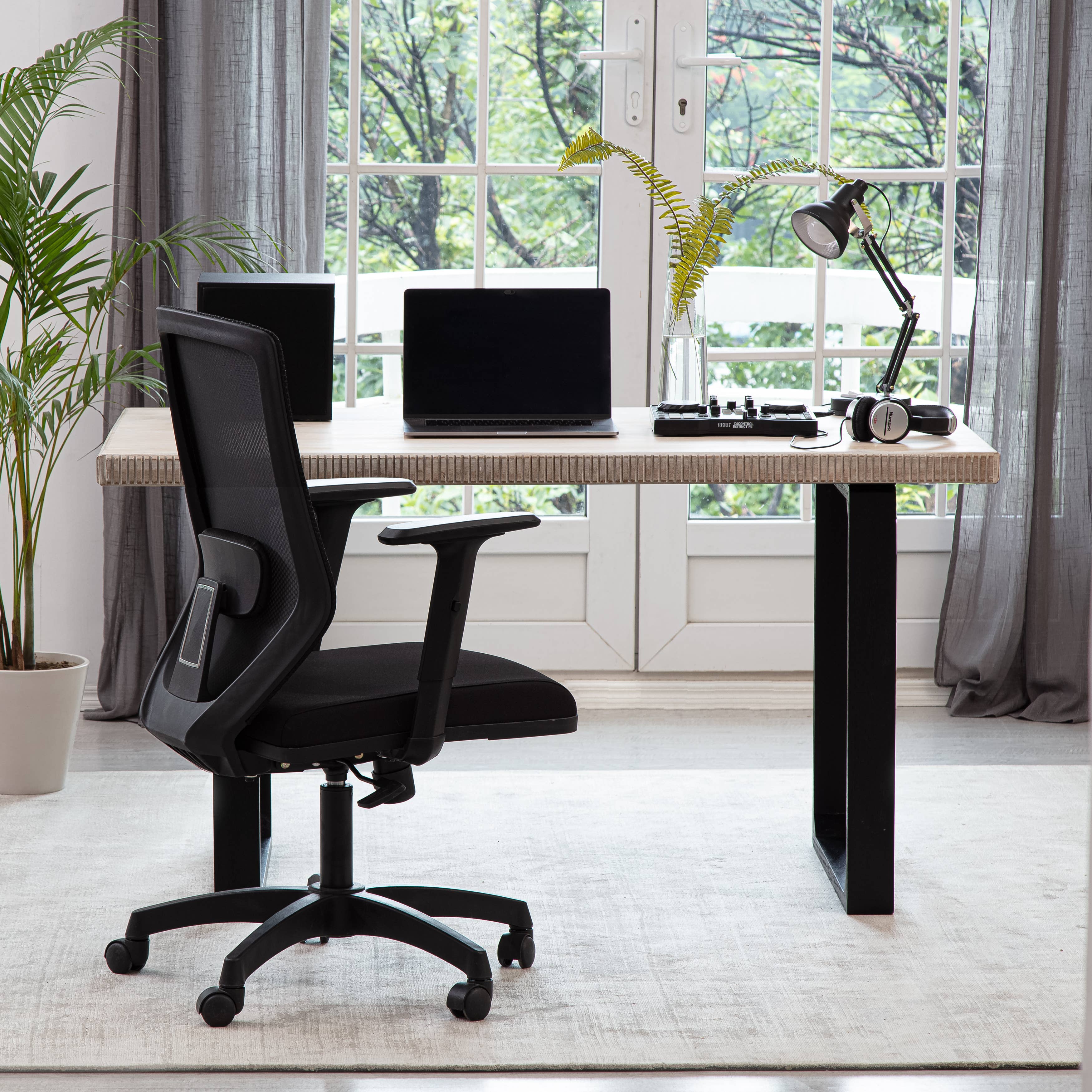 MH London - Vente Sous-main - Bureau d'ordinateur en bois massif Ancona19