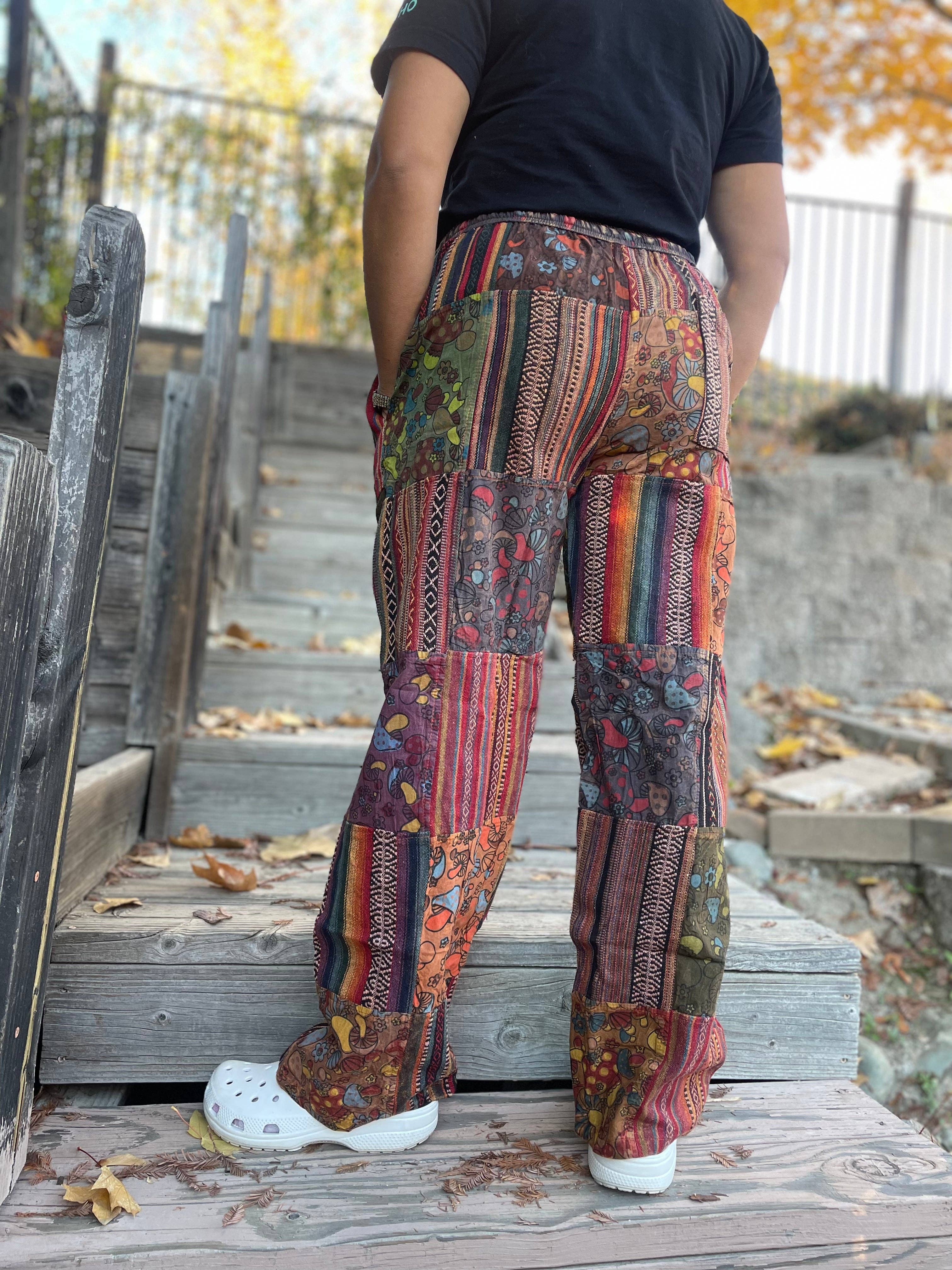 Like International - Wholesale Pants - Women's - Thick Patchwork Pants Bohemian Summer Bright Comfy Men and Women Hippy Pants Hippie7