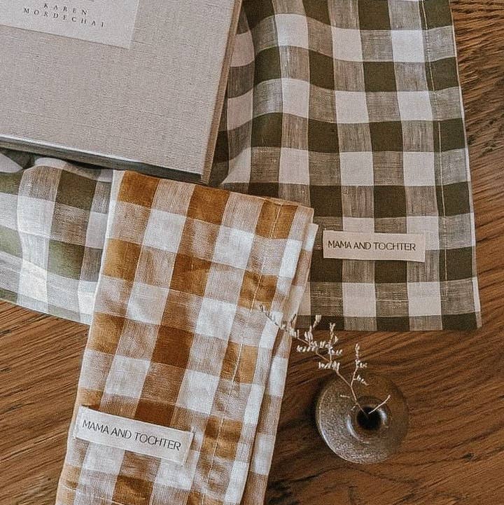 Mama and Tochter – Engroshandel Viskestykke – Ren fransk hør viskestykke - Toffee tern0