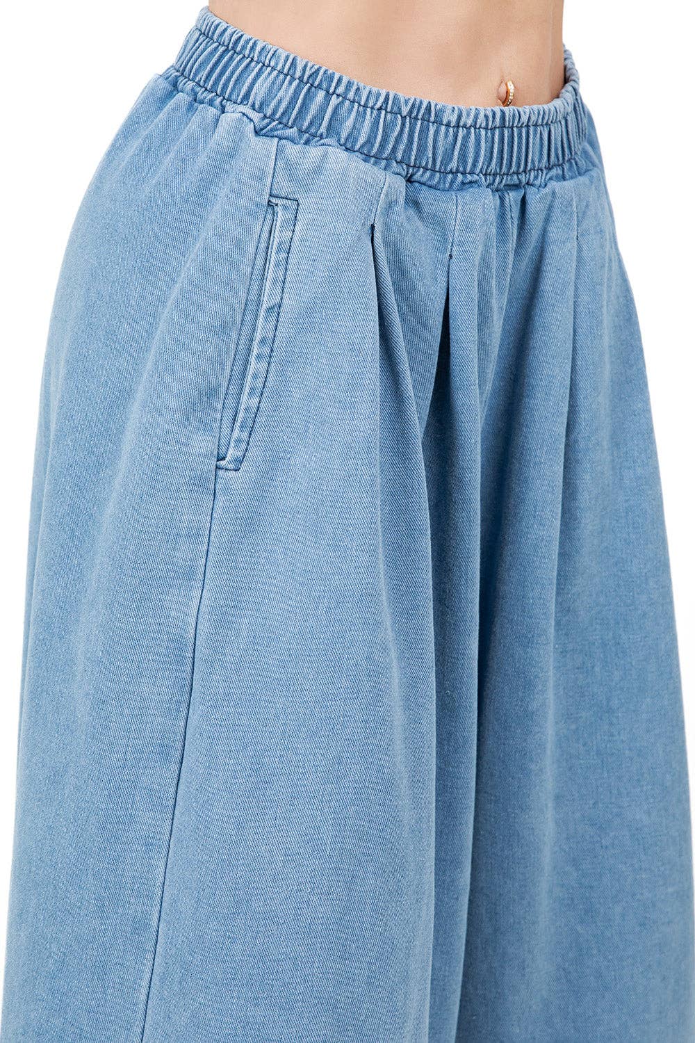 Blu PANTALONI IN DENIM STILE HAREM DA DONNA in vendita all'ingrosso su Faire5
